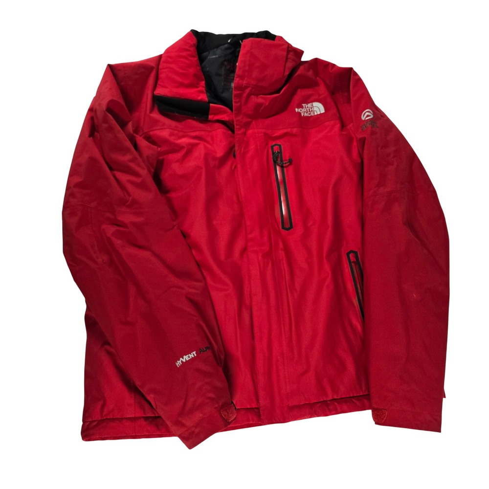 The North Face Summit Series HyVent Alpha Mens Red Full Zip Jacket Size M 15357